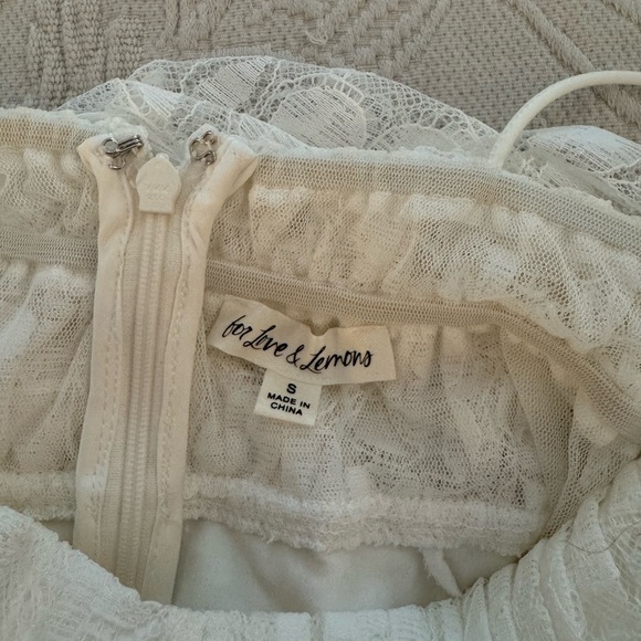 For Love And Lemons White Lace Chemise - Picture 5 of 8